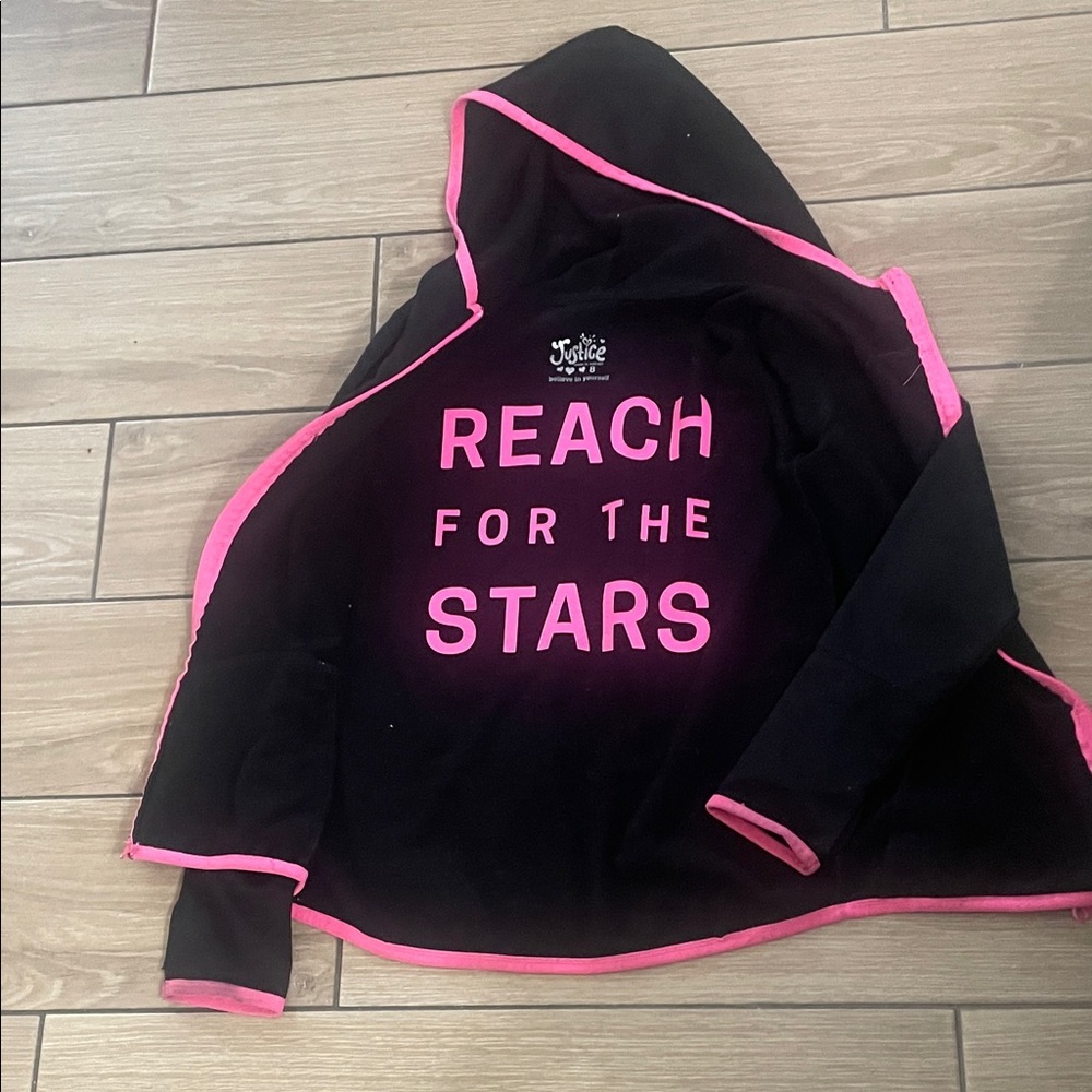 Justice Black Jacket with Pink Accents​